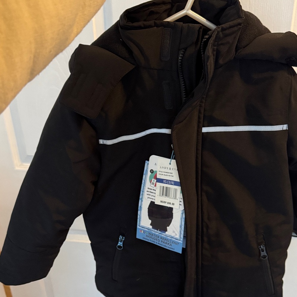 Andy & Evan Black Puffer Jacket for Kids